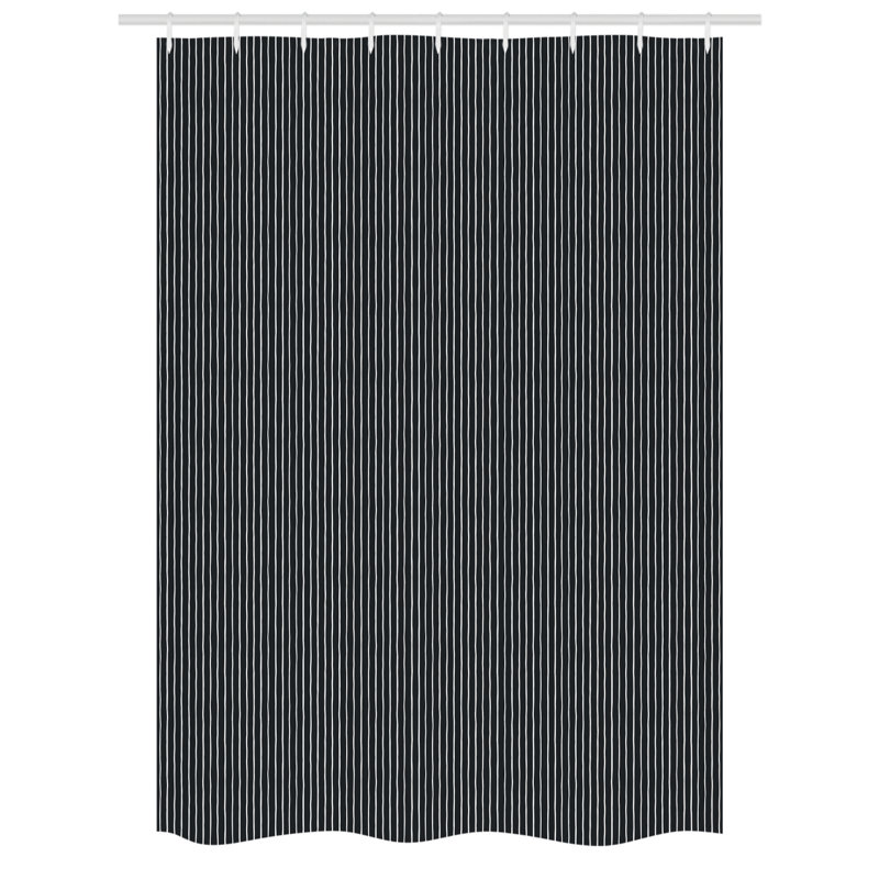 Striped Shower Curtain with Hooks Included, 78" H x 54" W