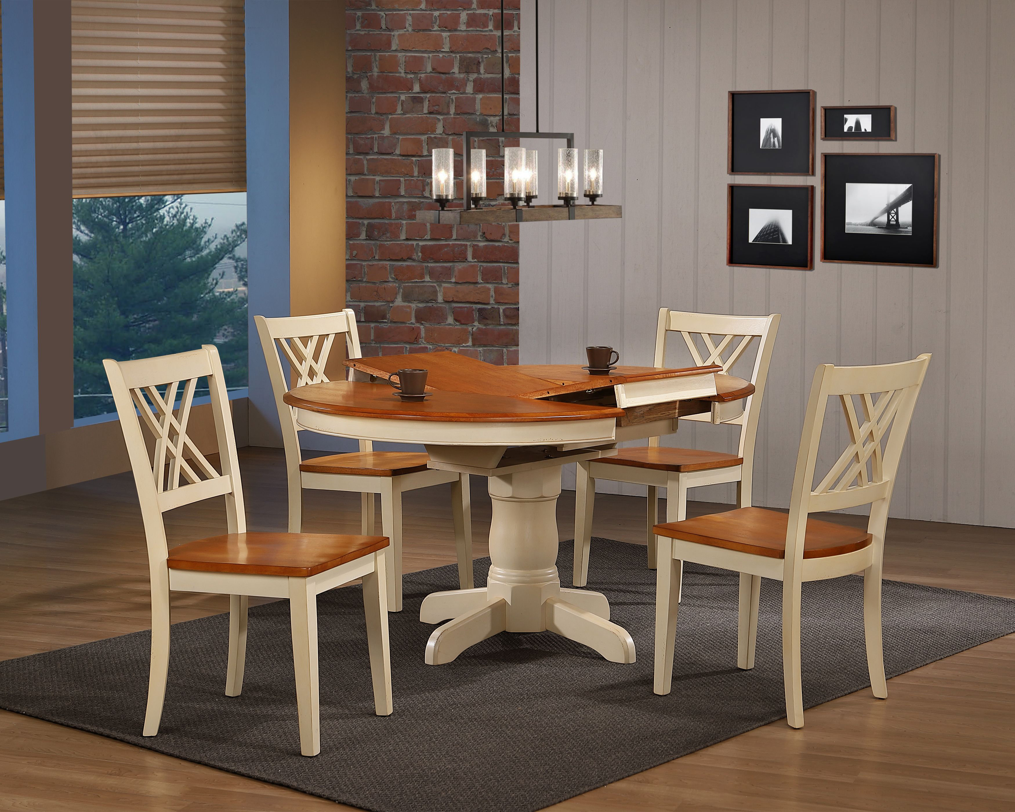 Rosalind Wheeler Comari 5 - Piece Butterfly Leaf Rubber Solid Wood ...