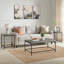 Ensemble de table basse 3 pièces Lavish Home de style industriel moderne avec 2 tables d'appoint, gris