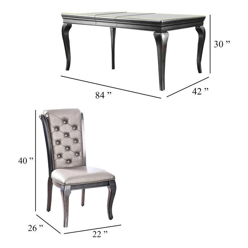 Nery Rectangular 42'' L x 84'' W Dining Set