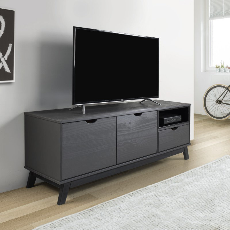 Aleighya Unfinished TV Stand for TVs up to 60", Grey