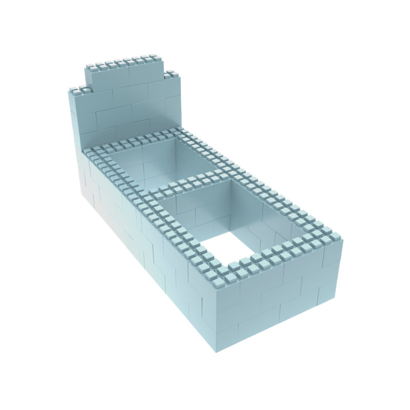 Ensemble de lit EverBlock, Simple, Bleu clair
