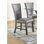 Contemporary Style Dining Side Chairs 2pc, Grey Fabric Upholstery, Black Finish Wood Base, For Area 2pc With Upholstered Seat And Back, Frame, Design