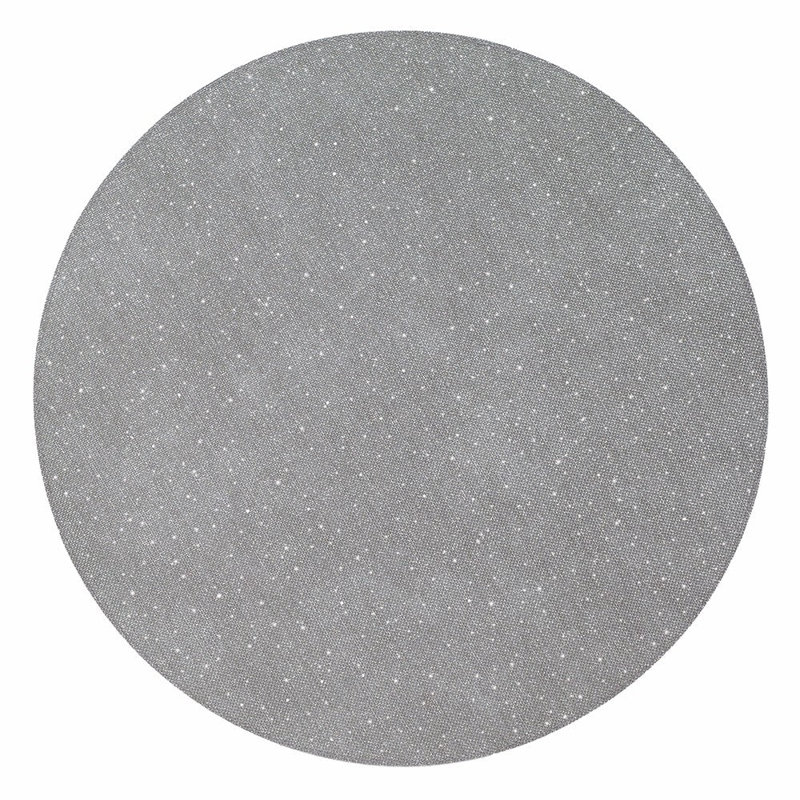 Gem Vinyl Round Placemats, Silver