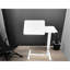 Table de chevet blanche avec roulettes, plateau réglable en hauteur pour ordinateur portable, roulette mobile lisse et stable en blanc, différents angles