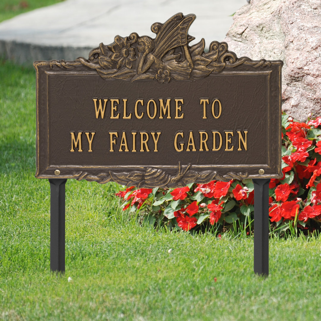 Welcome to My Fairy Garden Sign Whitehall Products 