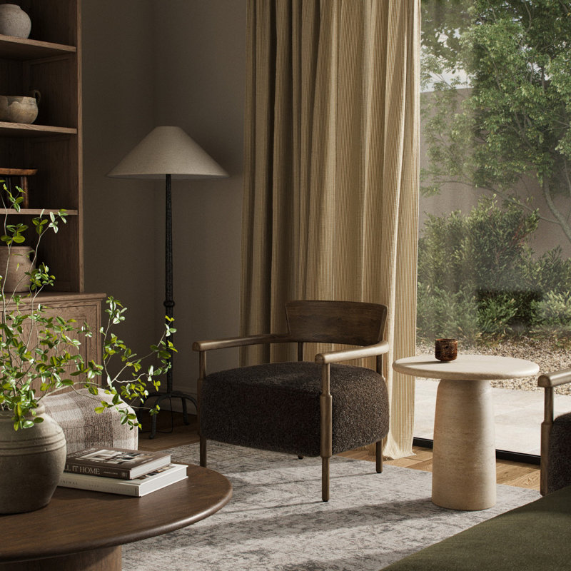 Armchair, Taupe Shearling