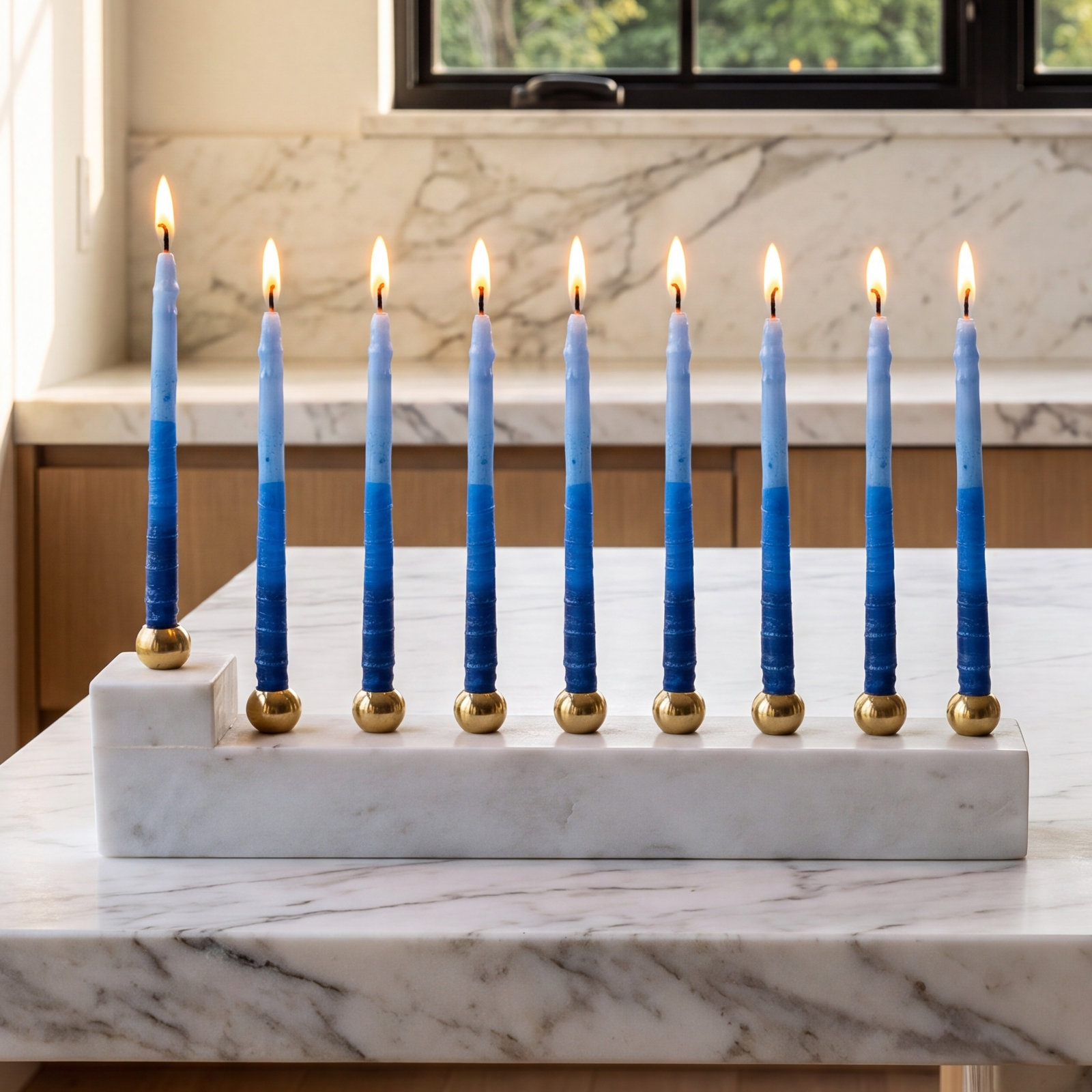 Marble L Menorah