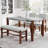 Space-saving Dining Table Sets With Marble Top & Upholstered Seating