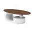 Ensemble de 2 tables gigognes de luxe, solution de rangement élégante pour le salon, conception ovale et ronde, tables centrales et d'appoint polyvalentes-271363132