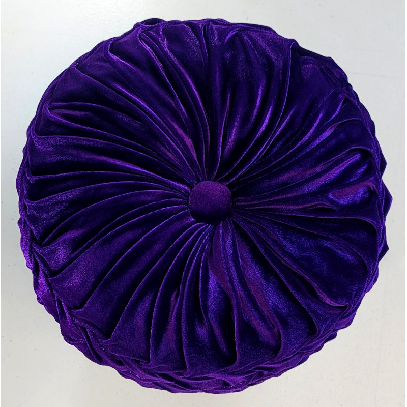La Shantam Tufted Button Pillow Grape Blue (Set of 2)