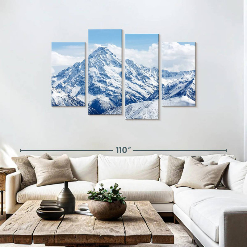 Caucasus Snowy Mountains, H 48 po x l 75 po