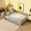 Lit double pour enfants avec barrière et porte Montessori-129673932-129673931