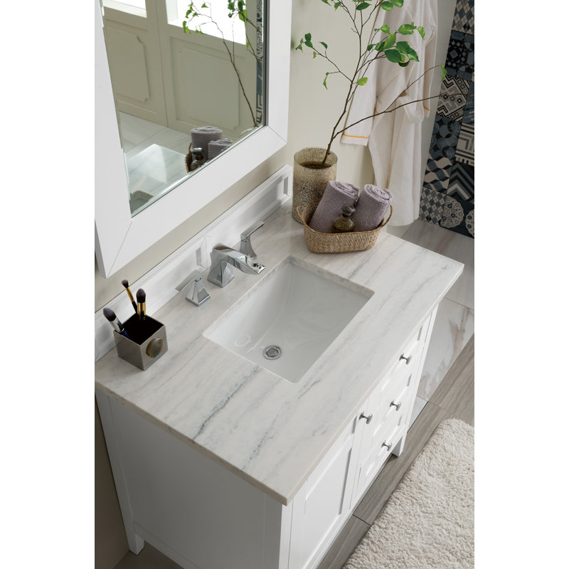 Palisades 36'' W Single Vanity, Bright White, Ethereal Noctis
