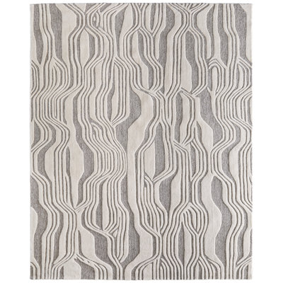 Kimball Transitional Abstract Ivory Area Rug