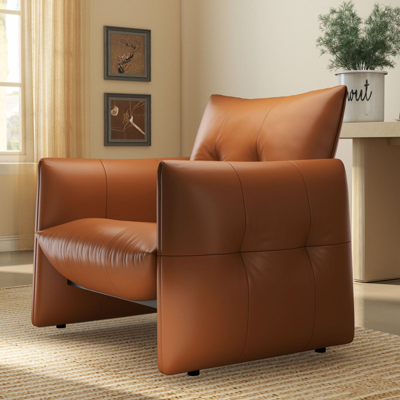 Fauteuil d'appoint Mid-Century, Orange