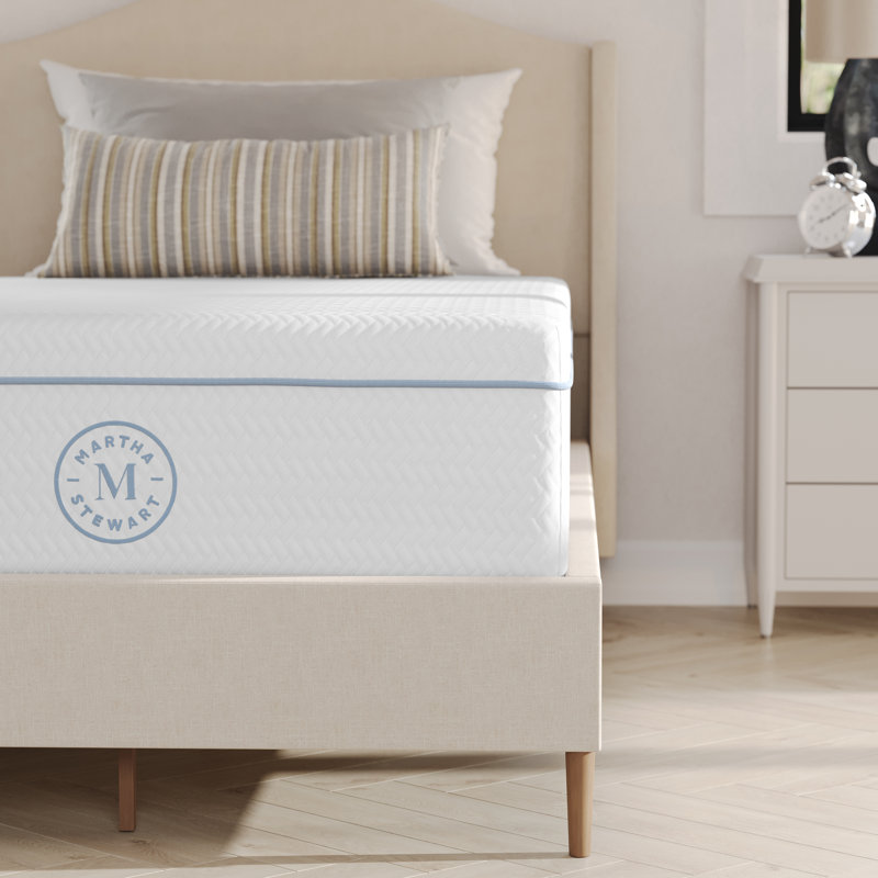 Martha Stewart SleepComplete Medium Support Dual-Action Green Tea Cooling Memory Foam Mattress, Twin
