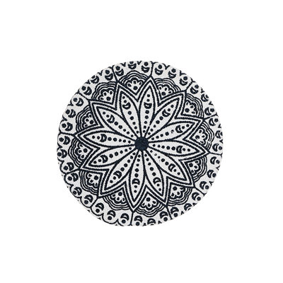 Cotton Geometric Round Placemat
