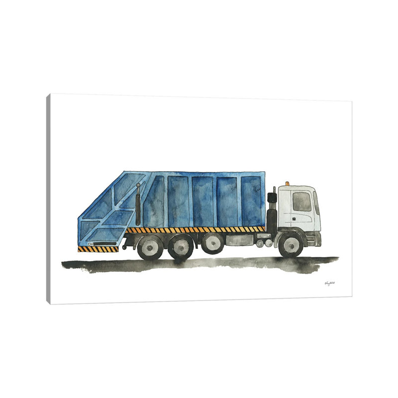 Garbage Truck by Kelsey McNatt - Wrapped Canvas Gallery-Wrapped Canvas Giclée, 66.04 cm H x 45.72 cm W