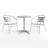 Moraal Round Aluminum Indoor-Outdoor Table Set with 2 Slat Back Chairs-728214427-795904945