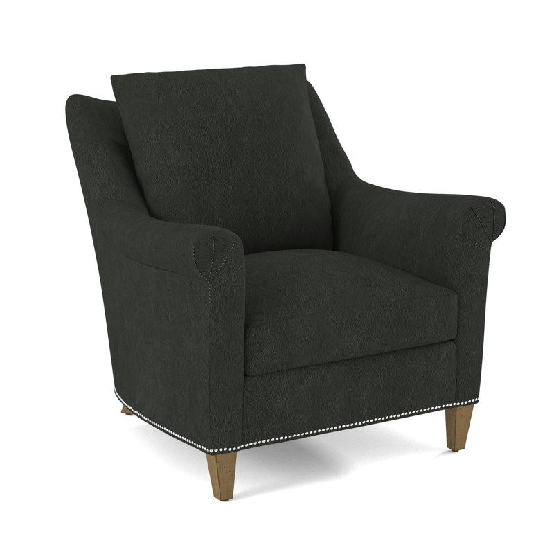 Armchair, Salvador Asphalt, Pecan