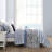 Nautica Tim Stripe Cotton Reversible Blue Quilt Set-123207414-123207415