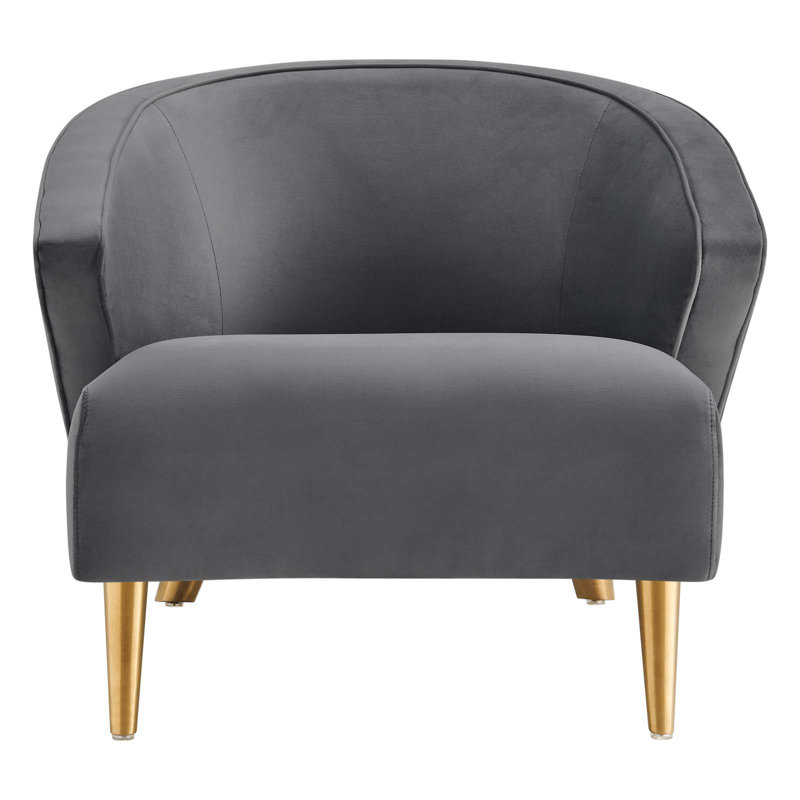 Modway Odyssey Performance Velvet Armchair, Gray Velvet