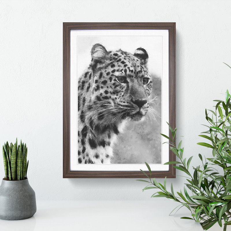 Cheetah Vol.3 - Framed Print, 48cm H x 36cm W x 2cm D, Walnut Framed