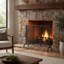 Pare-feu en fer forgé à 1 panneau, 91,4 cm (L) x 73,7 cm (H), noir