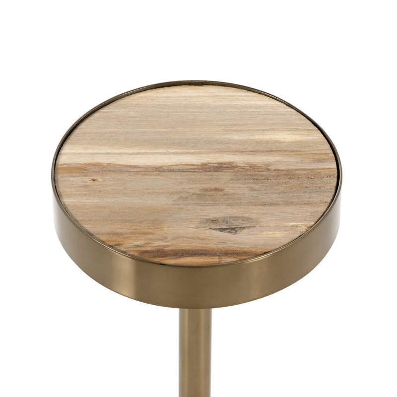 Galen End Table, Light Brown/Gold/Gray, Light Brown