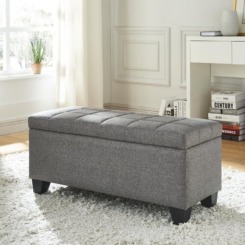 Ebern Designs Upholstered Storage Ottoman & Reviews | Wayfair