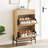 Entryway Shoe Cabinet With 2 Drawers, Slim Wooden Shoe Organizer With Linen Front Panels-913175958