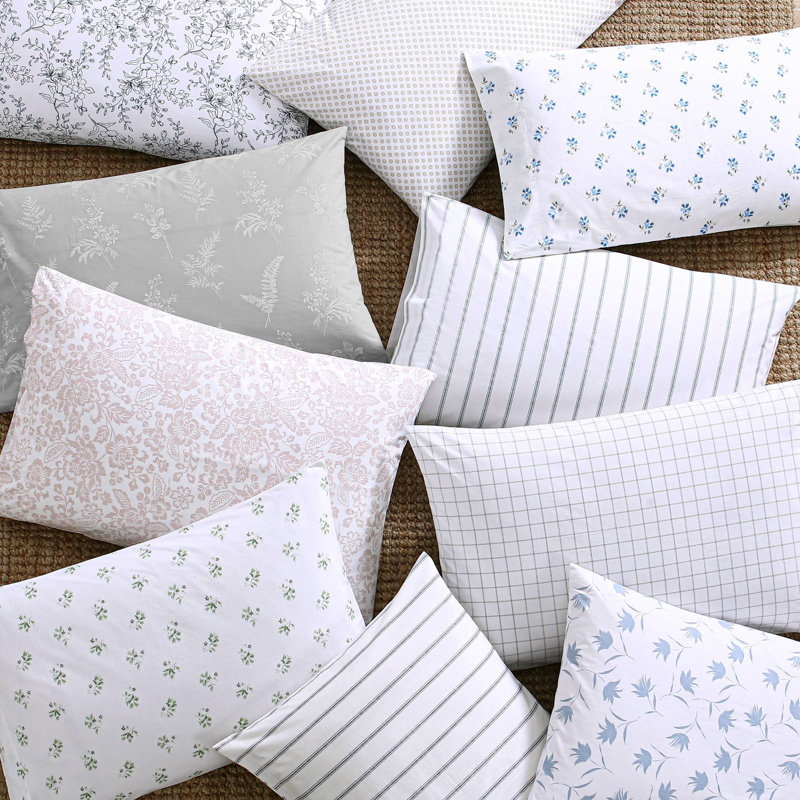 Mae Pink Floral Cotton Percale Queen Sheet Set