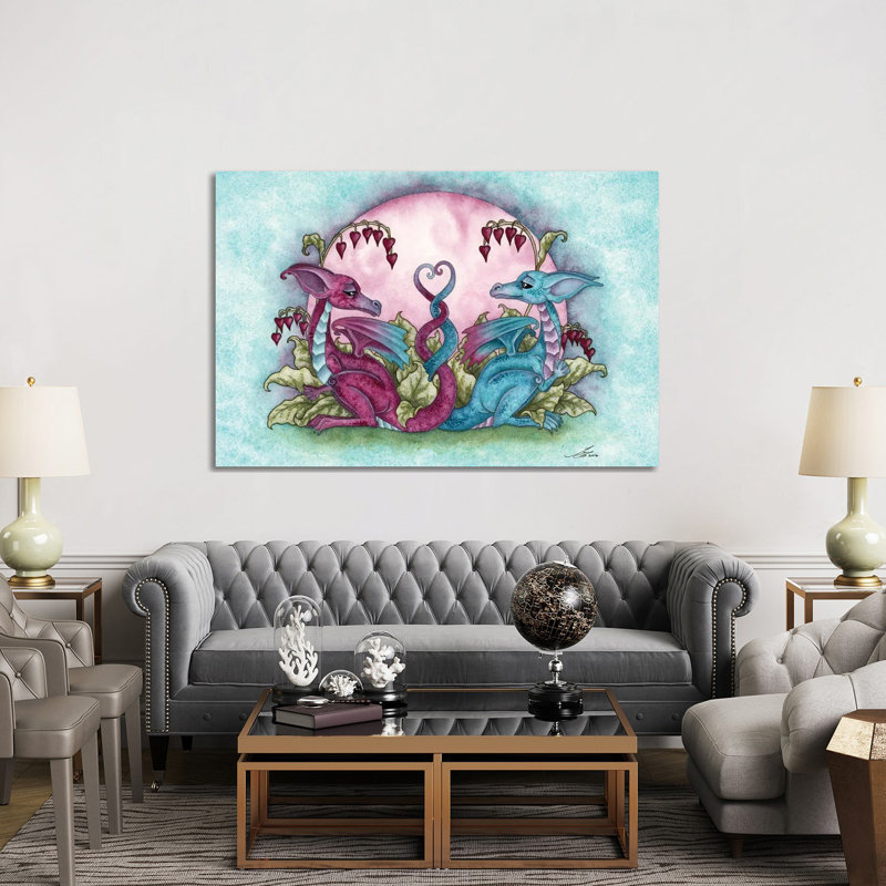 Love Dragons by Amy Brown - Wrapped Canvas Painting, 152.5 cm H x 101.5 cm W