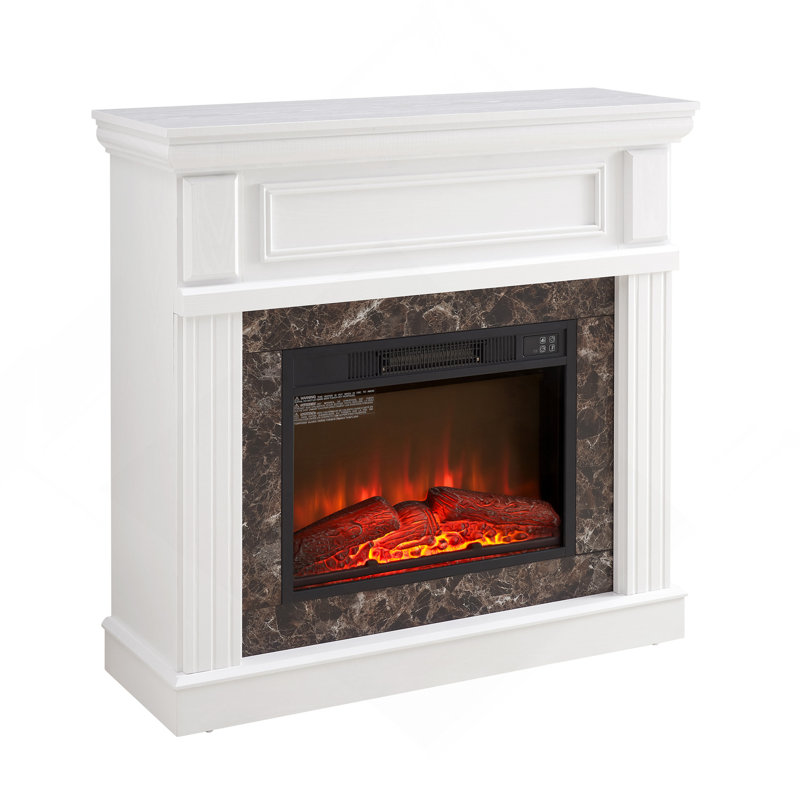 Only Mantel (NOT INCLUDED 23" FIREPLACE) -White,41.34"W*14"D*40"H, White
