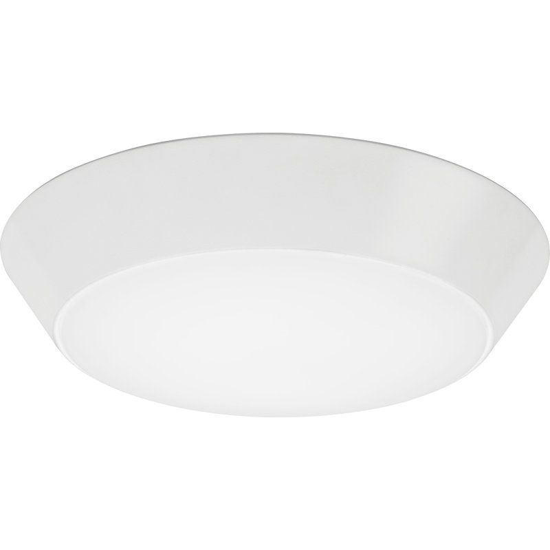 Plafonnier encastré simple en forme de bol 13 po Versi, Blanc brillant