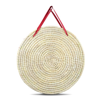 Cible de tir à l'arc ronde de 20 pouces, conception traditionnelle en paille unie à 5 couches avec anneaux de corde colorés pour la pratique du tir à l'extérieur