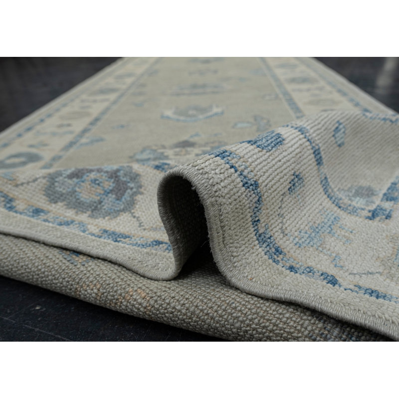 Handmade Turkish Oushak Rug 3' X 9'9"