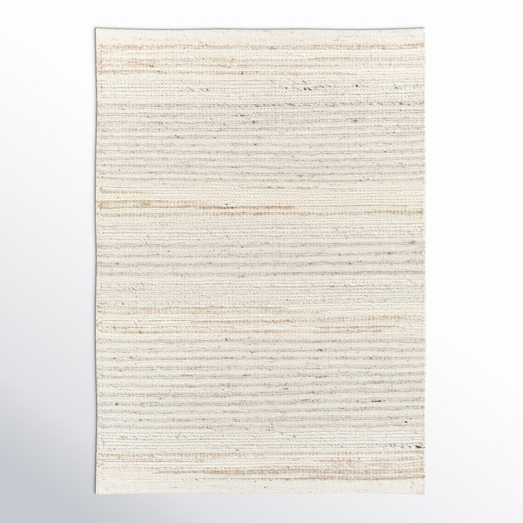 Elisha Striped Handwoven Wool Gray/Beige/Brown Area Rug
