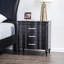 Table de chevet 1 pièce Glam Stylish Modern Black