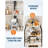 72 in Corner Wine Cabinet Industrial Wine Cabinet w/ Strip and Glass Holder 5 Tiers Liquor Cabinets Bar for Home Small Space Display Cabinets for Mesh Door Grey-123516043
