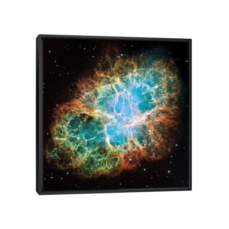 « extreme detail, crab nebula, messier 1 », reproduction d’art sur toile tendue, H 18 po x l 18 po x P 1,5 po, Pas de tapis