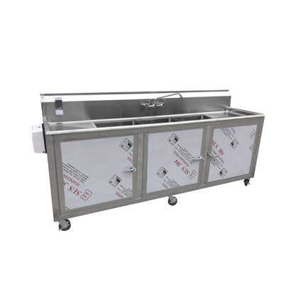 72'' L x 20'' W Stainless Steel Portable Handwash Station with Faucet