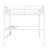 Metal Queen Size Loft Bed With Power Outlet And LED Lighted, Space-Saving, Noise Reduced, White