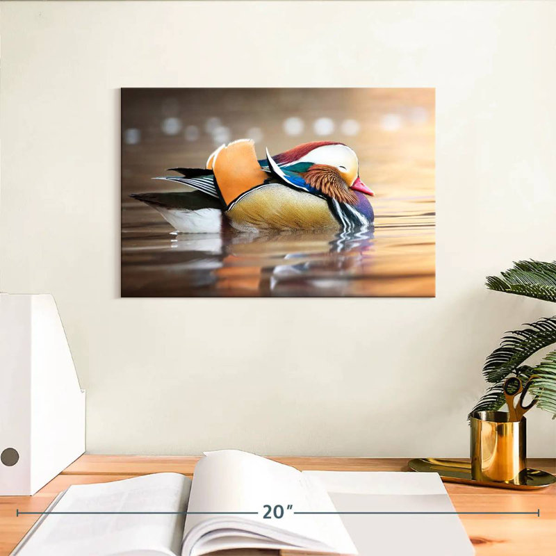 Crowle - adorable canard mandarin, H 8 po x l 12 po