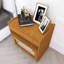 Mid Century Modern Nightstand With Charging Station & Outlet Hole & 2 Drawers
