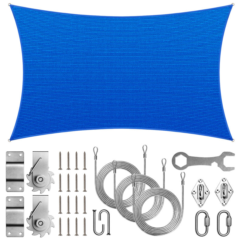 Voile d'ombrage Amgo, Bleu, 14 pi x 18 pi
