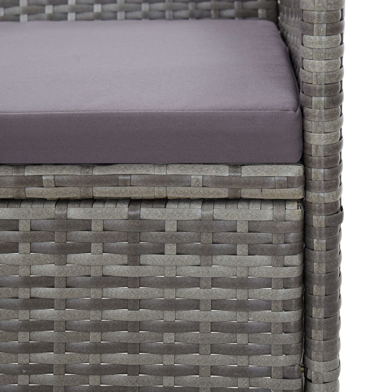 Garling 61" Wide Rectangle Patio Sofa with Cushions, Gray, Gray
