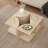 Round To Square Block Modular Coffee Table Light Natural Rattan With Storage 4 Piece