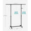 150cm Rolling Industrial Pipe Clothing Rack